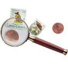 Elegancka lupa pozłacana