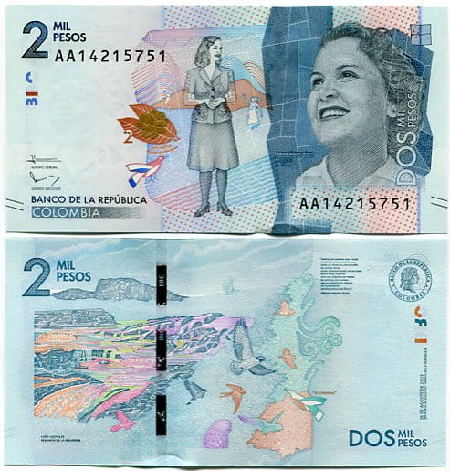 Kolumbia 2000 Pesos 2017 r. UNC