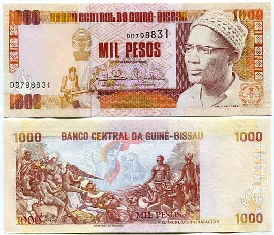 Gwinea Bissau 1000 Pesos 1993 r. UNC