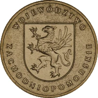Moneta 2 zł Herby Województw - Zachodniopomorskie