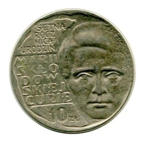 10 złotych Maria Skłodowska Curie 1967 r. 