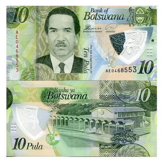 Botswana 10 Pula 2018 r. Polimer UNC 