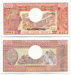 Kamerun 500 Francs 1983 r. UNC 