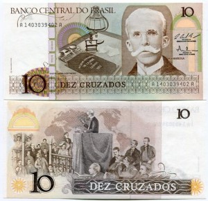 Brazylia 10 Cruzados 1987 r. UNC 