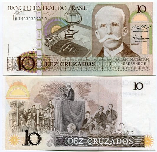 Brazylia 10 Cruzados 1987 r. UNC 