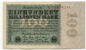 Niemcy 100 Millionen Mark 1923 r. 
