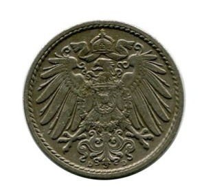 Niemcy 5 Pfennig 1910 r. 