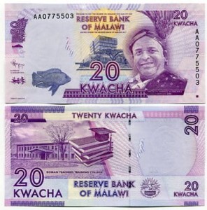 Malawi 20 Kwacha 2016 r. UNC