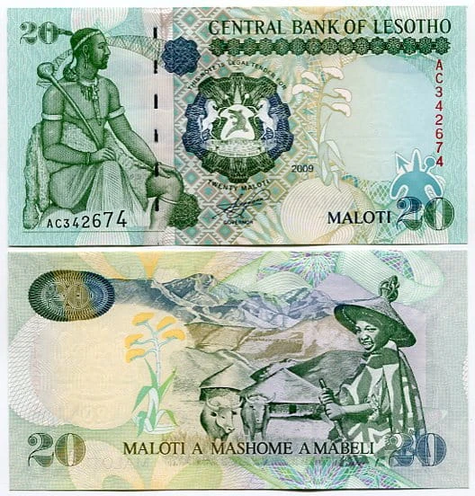 Lesotho 20 Maloti 2009 r. UNC