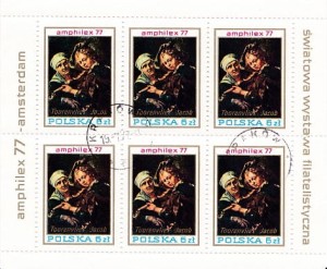 Bloczek 1977 r. Światowa Wystawa Filatelistyczna "Amphilex 77"