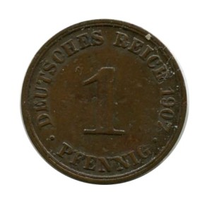 Niemcy 1 Pfennig 1907 r.