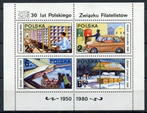 Znaczki 1980 r. Dzień Znaczka - Postęp Pocztowy