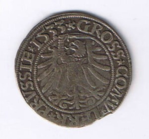 Grosz Pruski Zygmunt I Stary 1533 r.
