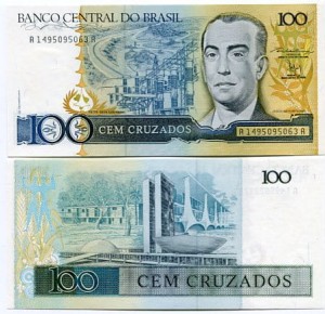 Brazylia 100 Cruzados 1987 r. UNC