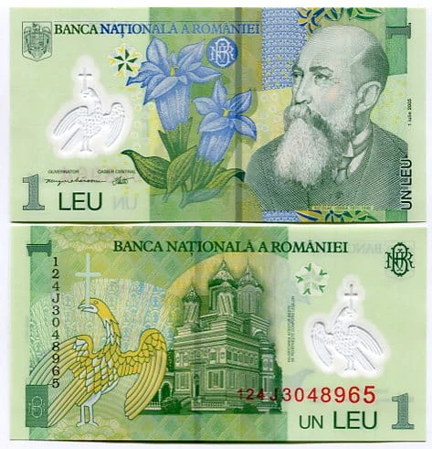 Rumunia 1 Lei 20187 r. Polimer UNC