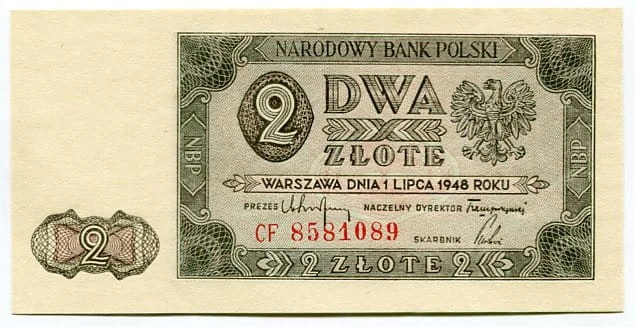Banknot 2 zł 1948 r.