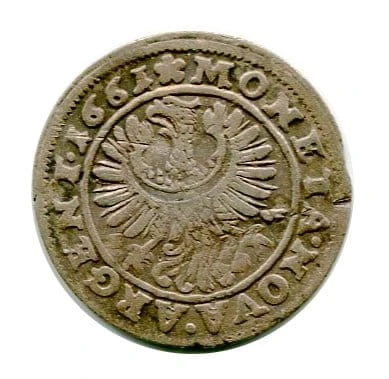 Śląsk 3 Krajcary 1661 r. Jerzy III Brzeski