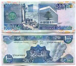 Liban 1000 Livres 1988 r. UNC