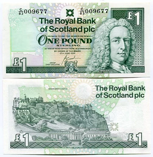 Szkocja 1 Pound 2000 r. UNC