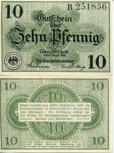 Niemcy Osnabruck 10 Pfennig 1921 r. UNC