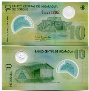 Nikaragua 10 Cordobas 2007 r. Polimer UNC