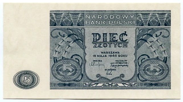 Banknot 5 zł 1946 r.