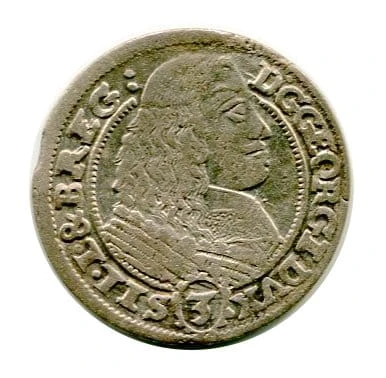 Śląsk 3 Krajcary 1661 r. Jerzy III Brzeski