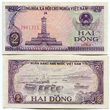 Wietnam 2 Dong 1985 r. UNC 