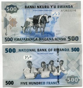 Rwanda 500 Francs 2013 r. UNC