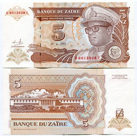 5 Zaires 1993 r.