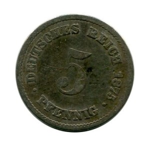 Niemcy 5 Pfennig 1875 r.