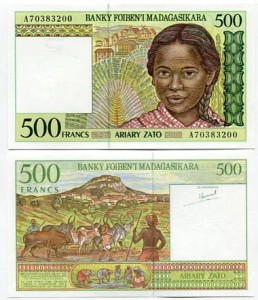 Madagaskar 500 Fracs 1994 r. UNC 
