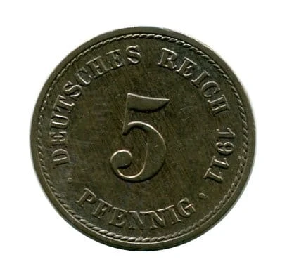 Niemcy 5 Pfennig 1911 r.