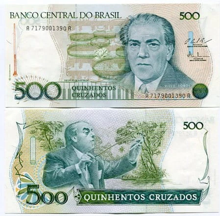 Brazylia 500 Cruzados 1988 r. UNC