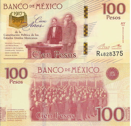 Meksyk 100 Pesos 2016 r. UNC