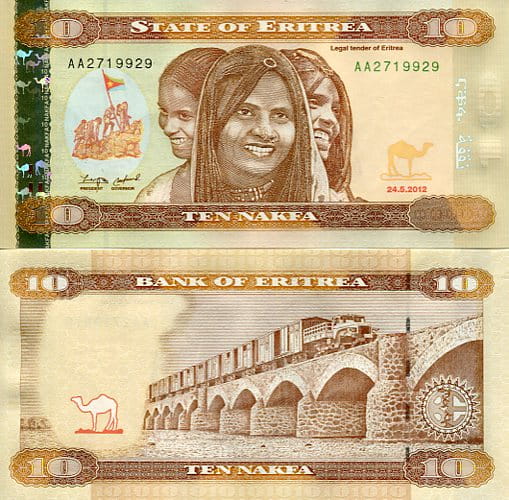 Erytrea 10 Nakfa 2012 r. UNC