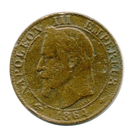 Francja 5 centów 1864 r. Napoleon III