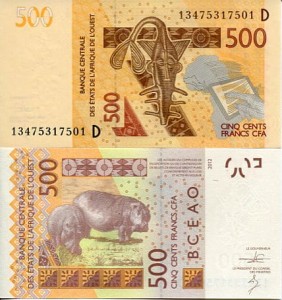 Mali 500 Francs 2012 r. UNC