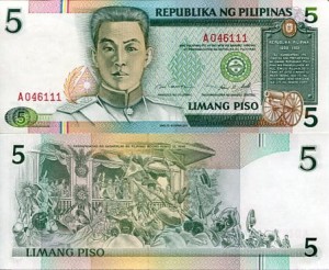 Filipiny 5 Piso 1995 r. UNC