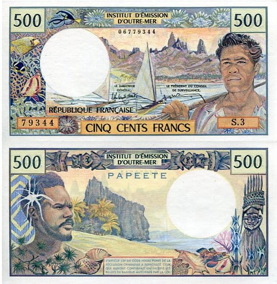 Tahiti 500 Francs 1985 r. UNC