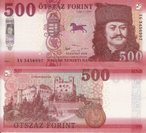 Węgry 500 Forint 2018 r. UNC