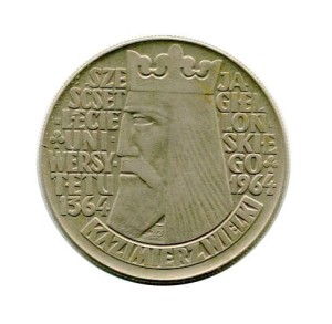 10 złotych Kazimierz Wielki - Napis Wypukły 1964 r.