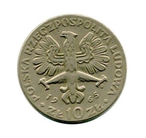 10 złotych Warszawska Nike 1965 r.