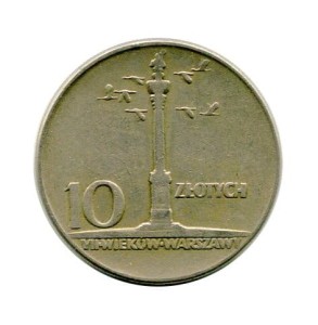 10 złotych Kolumna Zygmunta 1965 r.