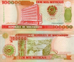 Mozambik 100 000 Meticais 1993 r.  UNC