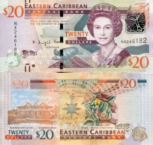 Karaiby Wschodnie 20 Dolarów 2015 r. UNC