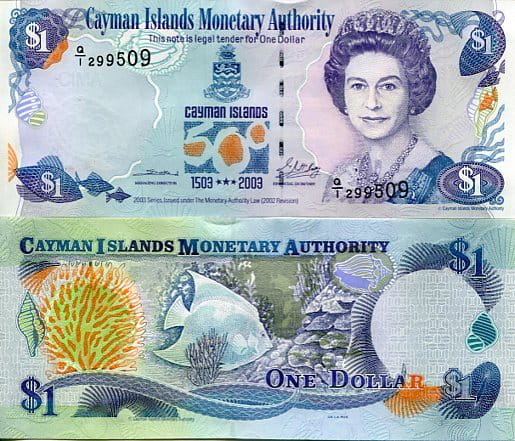 Kajmany 1 Dolar 2003 r. UNC