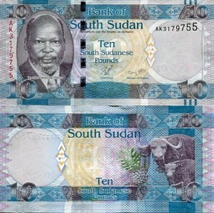 Sudan Południowy 10 Pound 2011 r. UNC