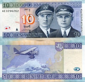 Litwa 10 Litai 2007 r. UNC