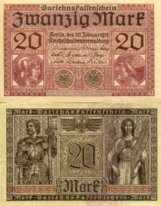 Niemcy 20 Mark 1918 r. UNC